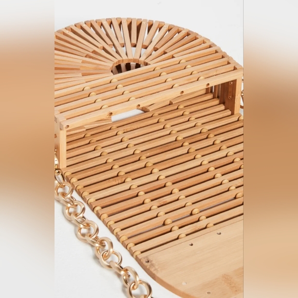 CULT GAIA ARK GAIA'S FLAP CROSSBODY BAG IN NATURAL TAN - Picture 4 of 12